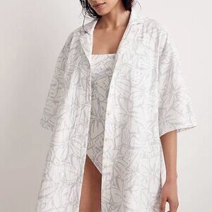 Madewell Lightspun Cover-Up Mini Shirtdress